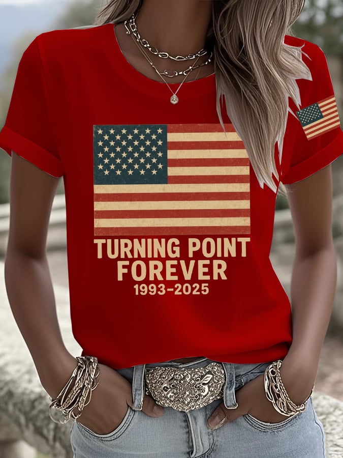 Women's Turning Point Forever 1993 2025 Printed Round Neck T-Shirt