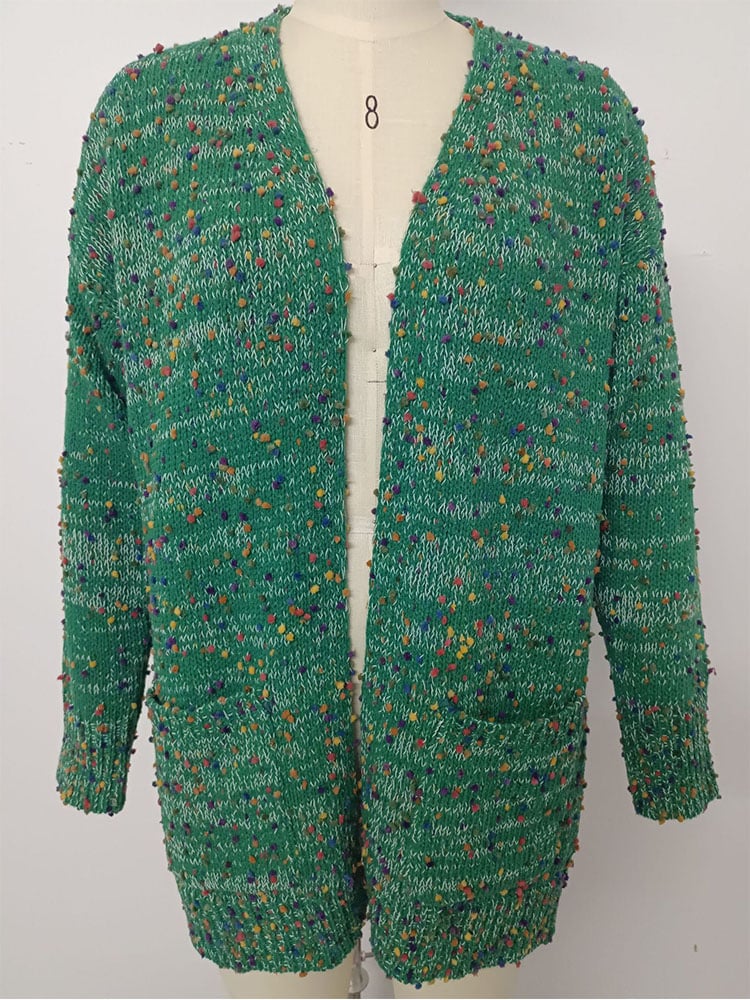 Women's Loose Knitted Pocket Sweater Cardigan