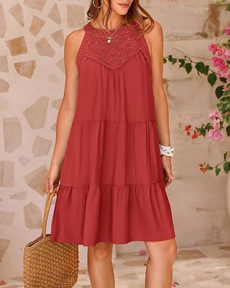 Lace A-Line Beach Dress