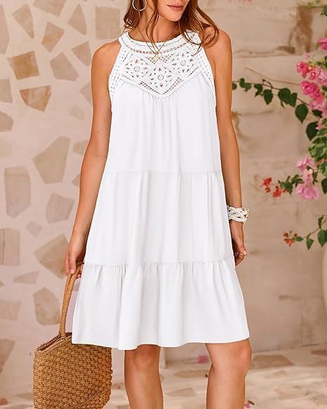 Lace A-Line Beach Dress