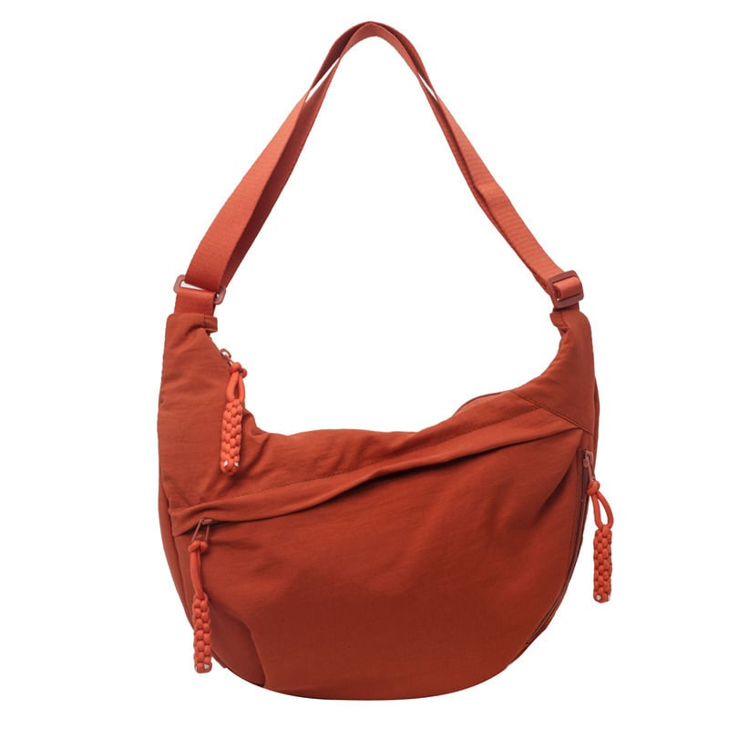 Designer Direct Sales👜Women's Fashion Plain Color Nylon Crossbody Hobo Bag