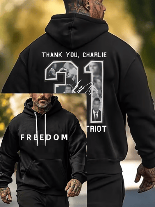 Men's  Commemorative freedom 31 Printed  Hoodie