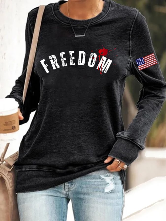 Women's Freedom  Print Sweatshirt