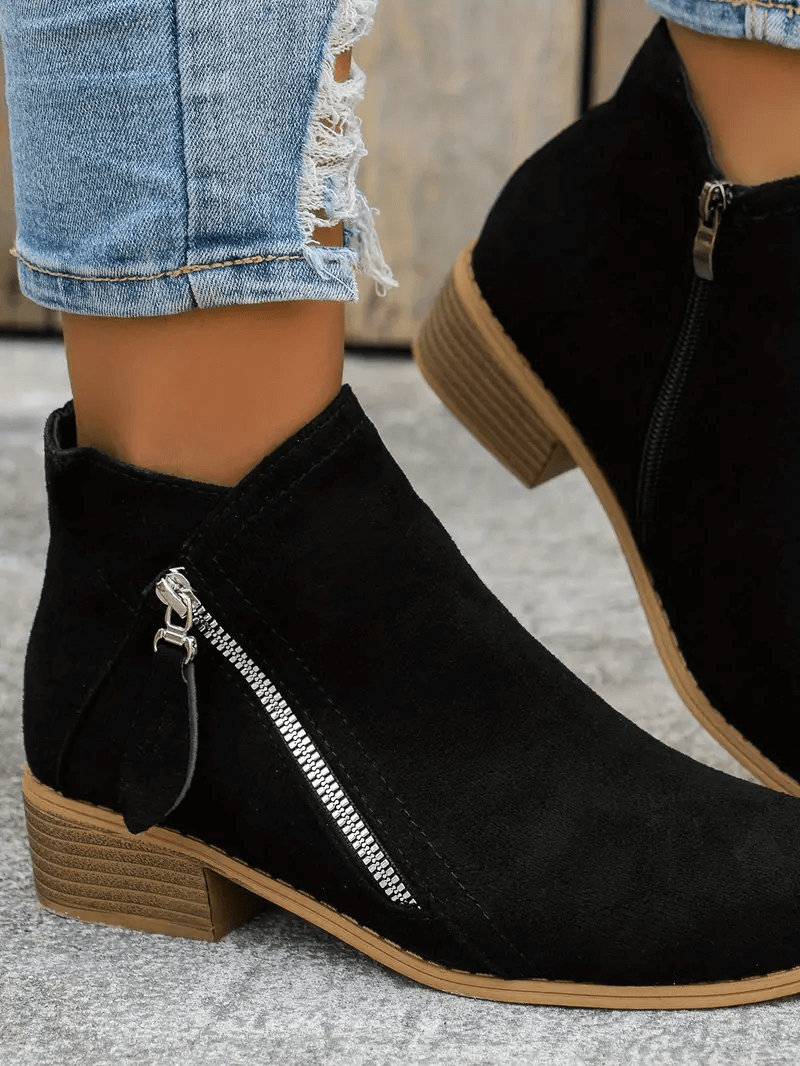 Women's Vintage Style Fabric Ankle Boots