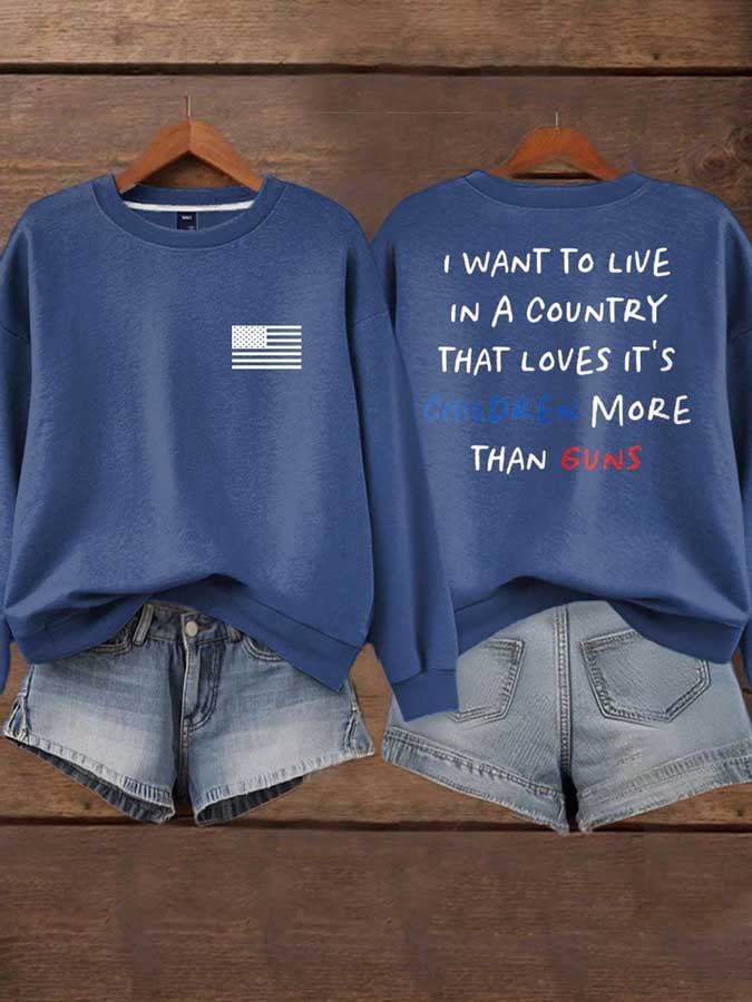 Women's Hot Events Printed Crew Neck Sweatshirt