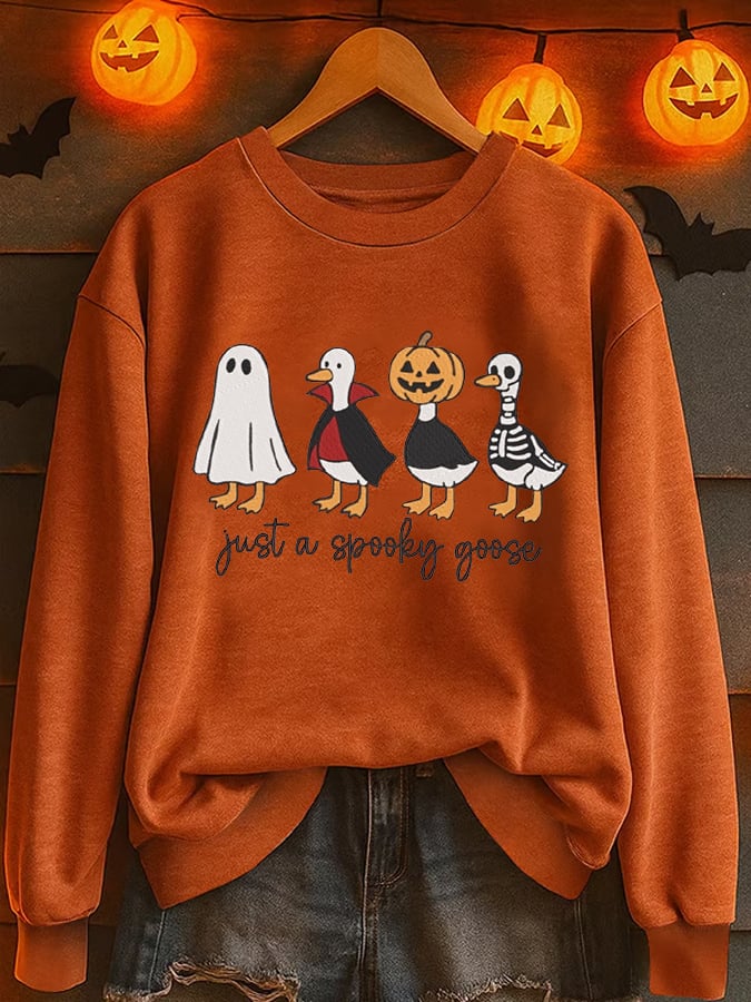 Women's Halloween Goose Casual Sweatshirt