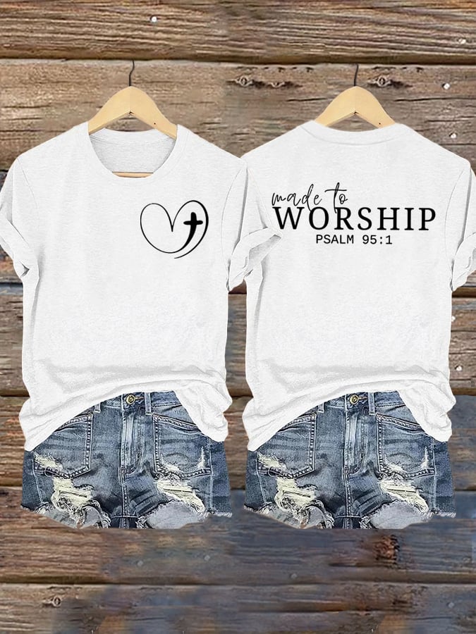 Women's Worship Faith  Print T-Shirt