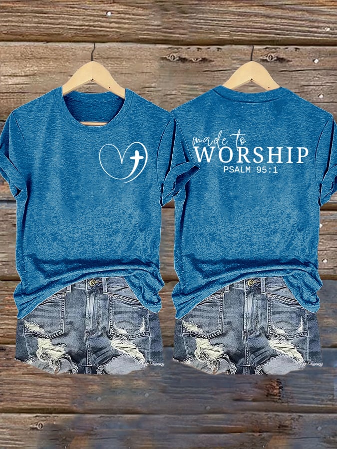 Women's Worship Faith  Print T-Shirt