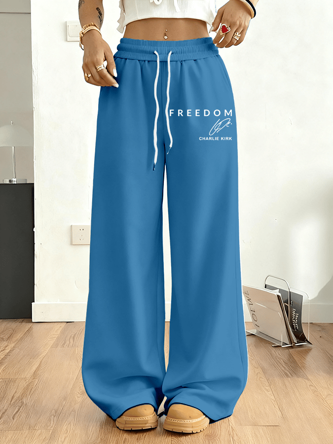 Women's Freedom Print Casual Sweatpants