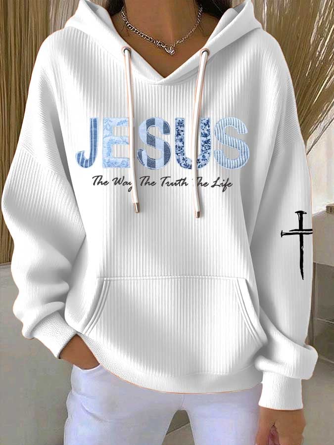 Women's Faith Print Casual Sweatshirt