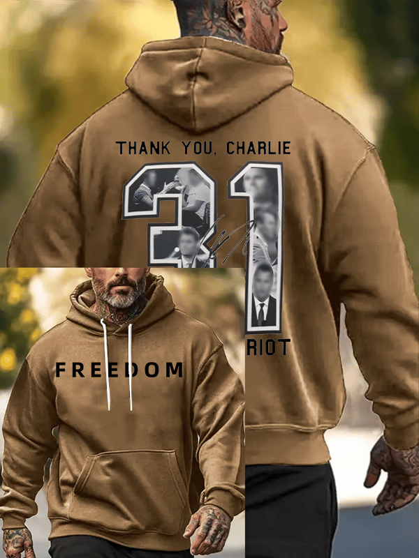 Men's  Commemorative freedom 31 Printed  Hoodie