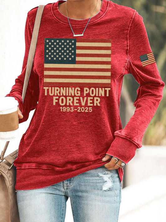Women's Turning Point Forever 1993 2025 Print Round Neck Sweatshirt