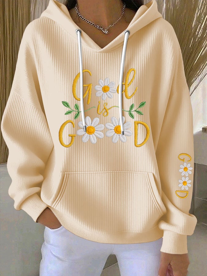 Women's Faith Print Casual Hoodie