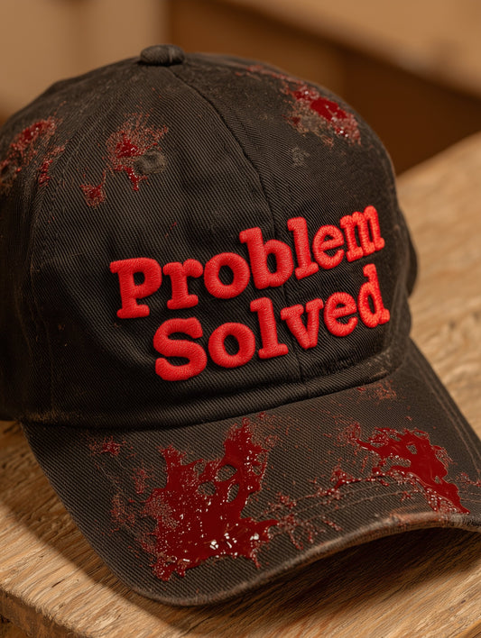 Unisex Artistic Bloodstained Problem Solved Hat