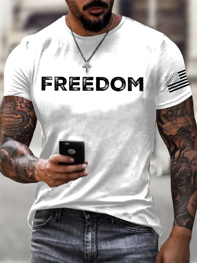 Men's  Freedom  Printed T-Shirt