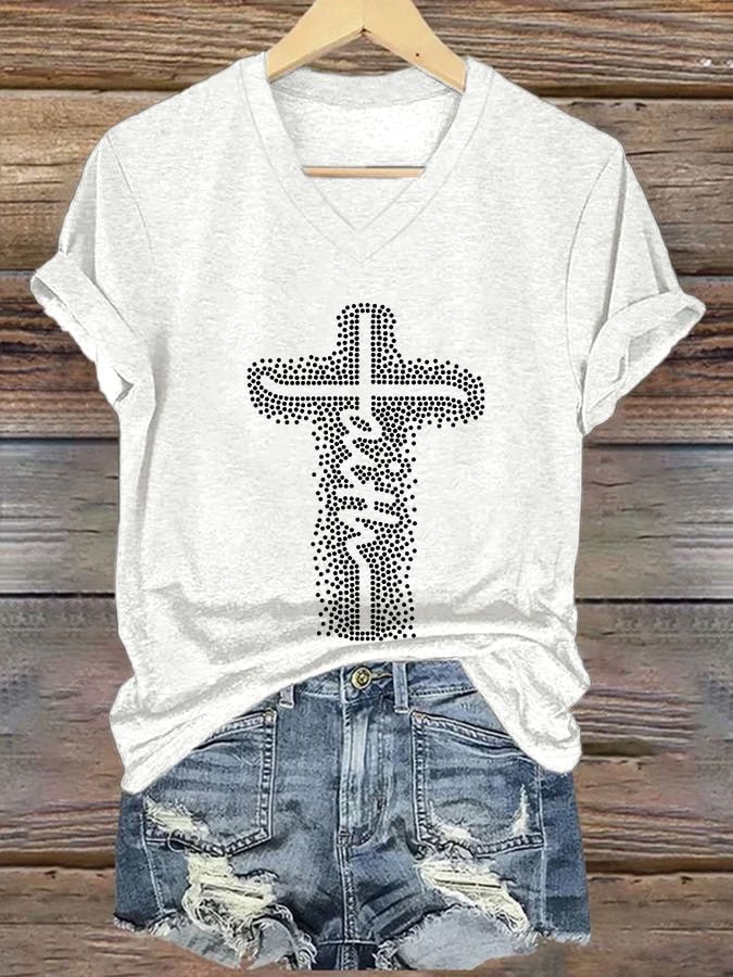 Women's Faith Printed Casual T-shirt