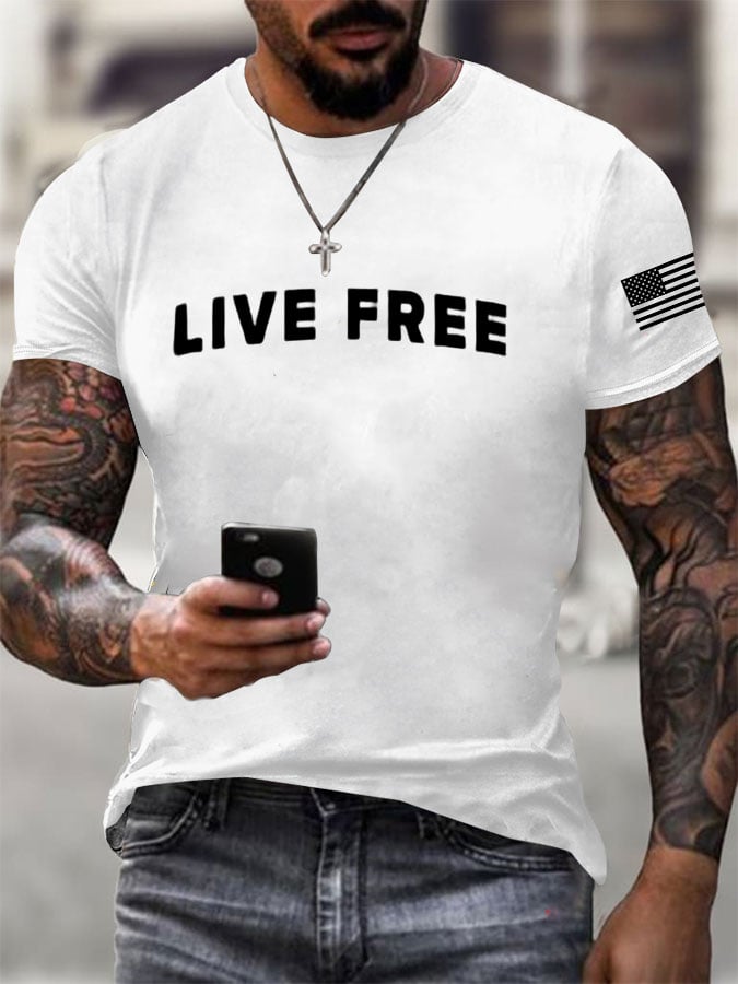 Men's  Freedom  Printed T-Shirt