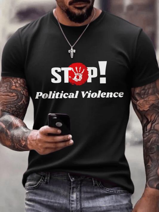 Men's Turning Point Action Printed Round Neck T-Shirt