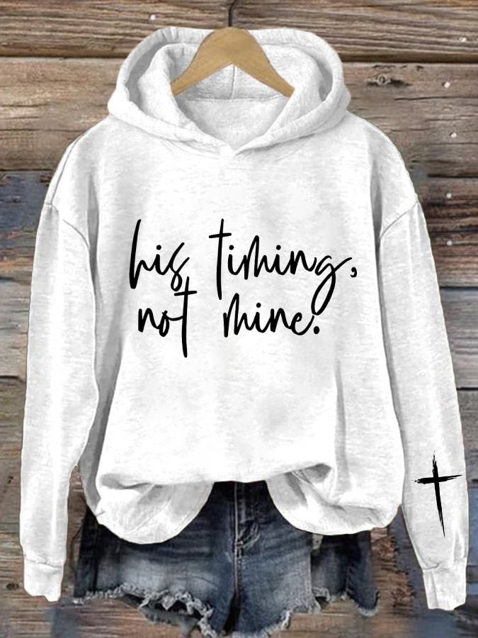 Women's His Timing, Not Mine  Print Sweatshirt