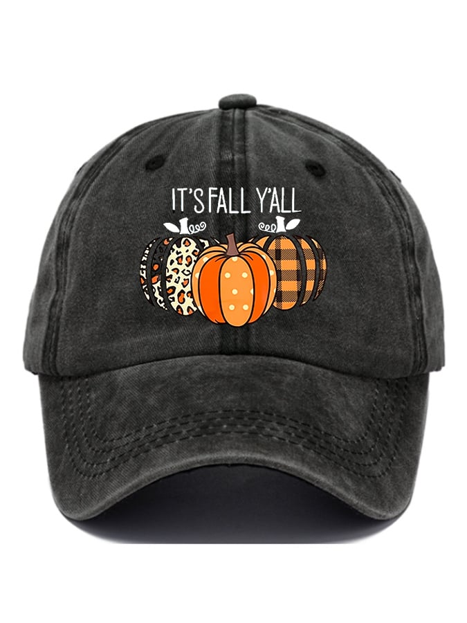 Love Fall Y'all Print Baseball Cap