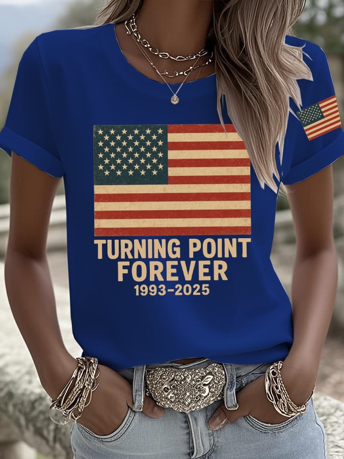 Women's Turning Point Forever 1993 2025 Printed Round Neck T-Shirt