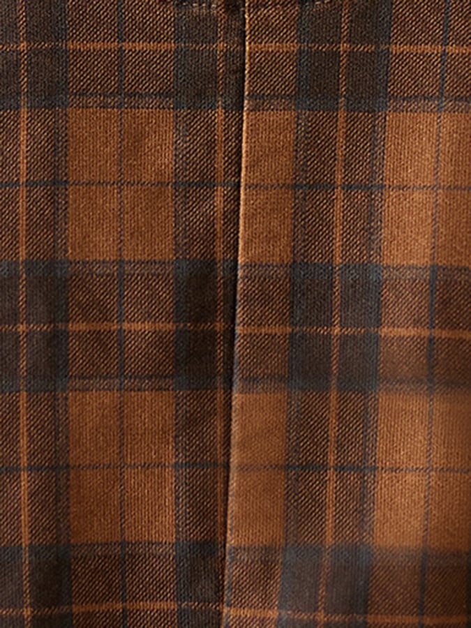 Women'S Cotton Plaid Loose Fit Blazer