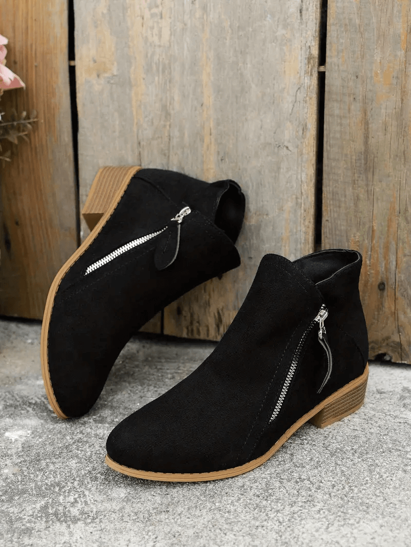 Women's Vintage Style Fabric Ankle Boots