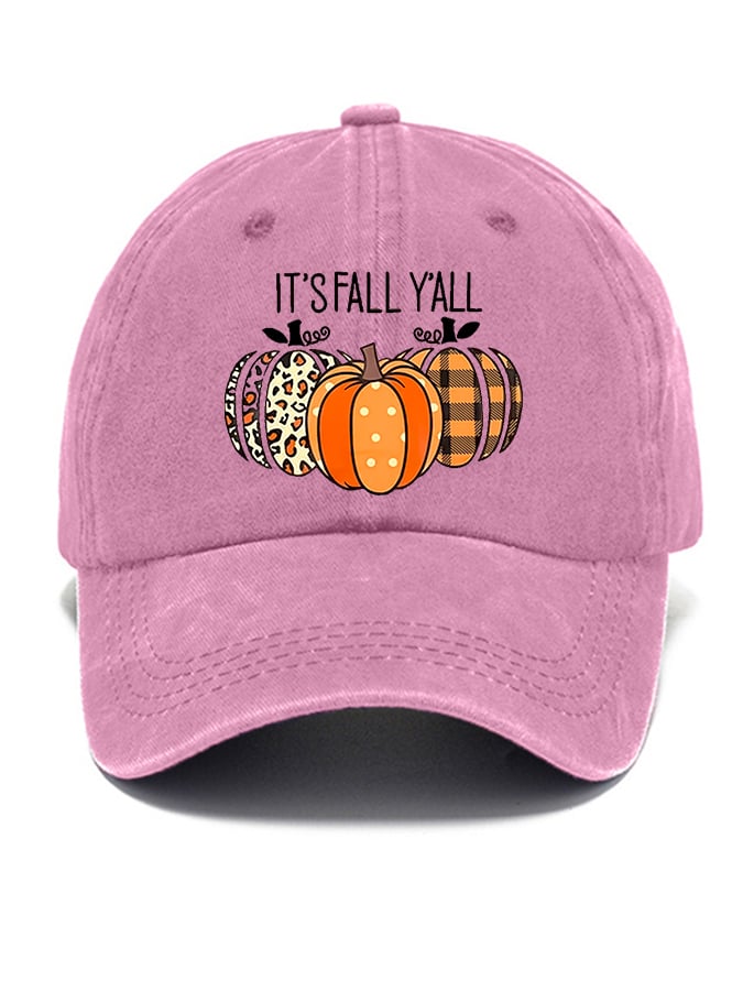 Love Fall Y'all Print Baseball Cap