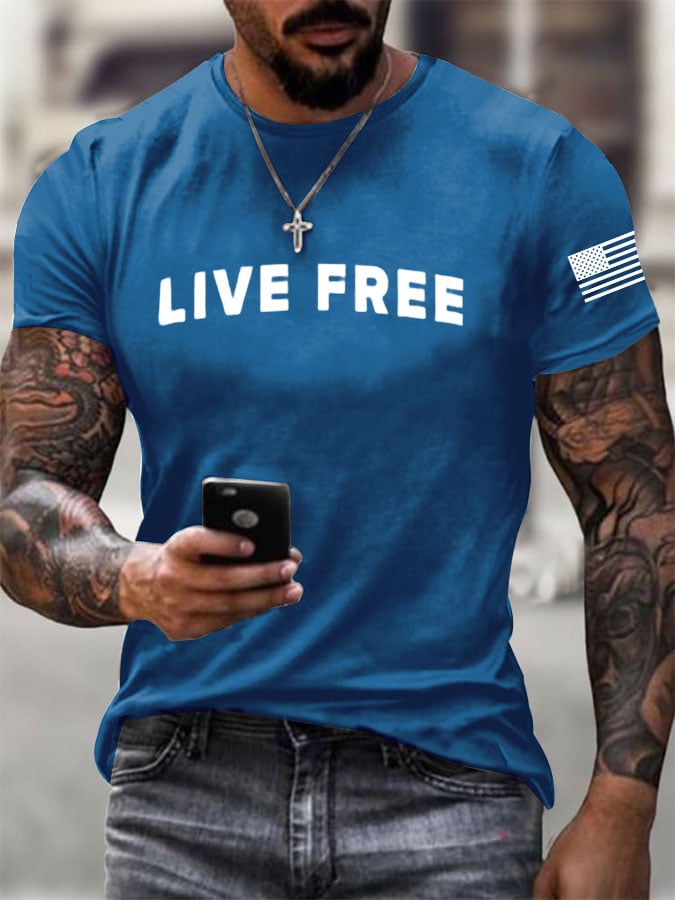Men's  Freedom  Printed T-Shirt