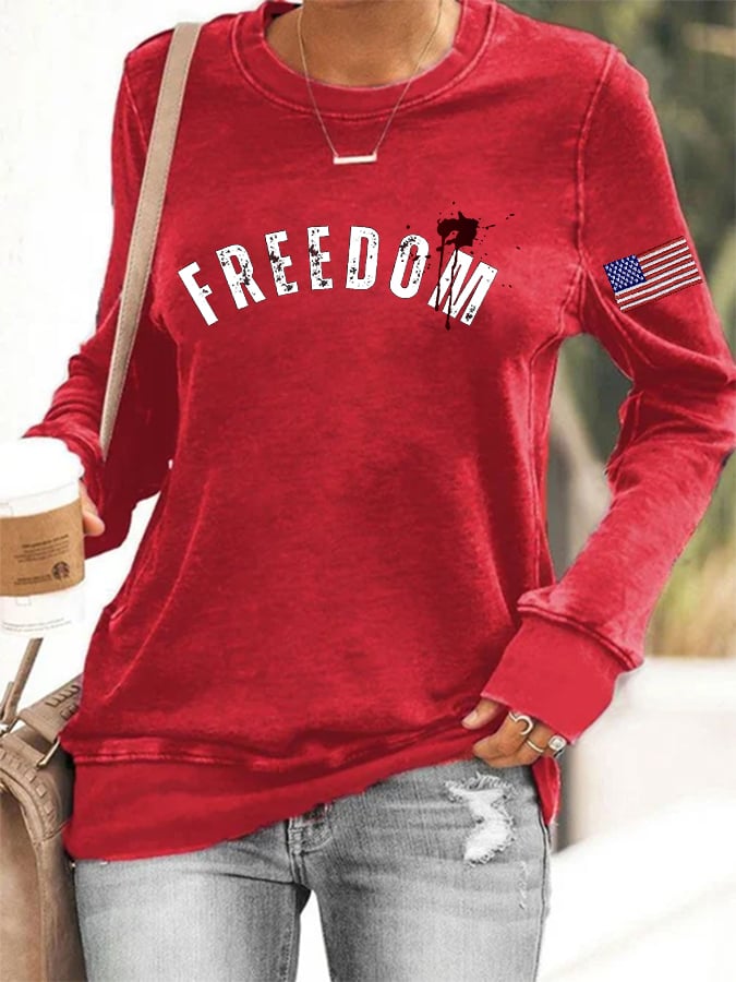 Women's Freedom  Print Sweatshirt