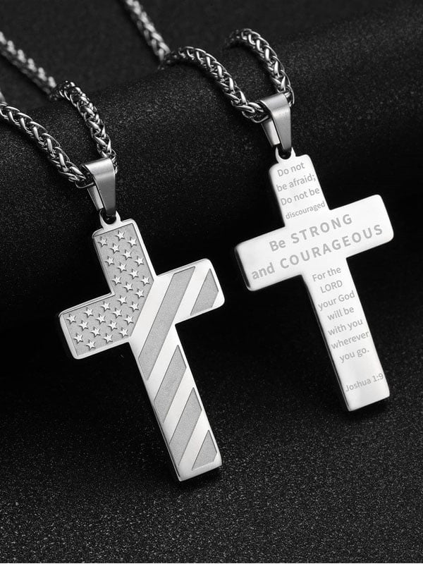Cross Flag Alloy Necklace