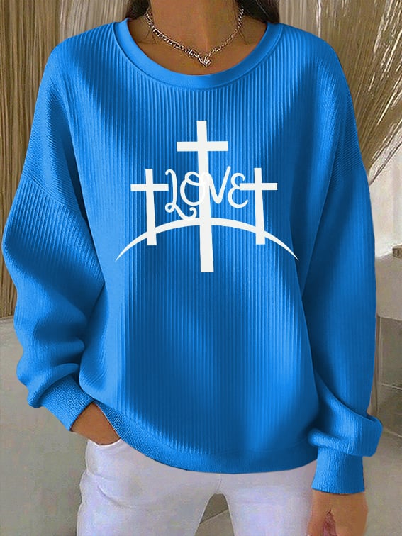 Women's Faith Cross Casual Sweatshirt