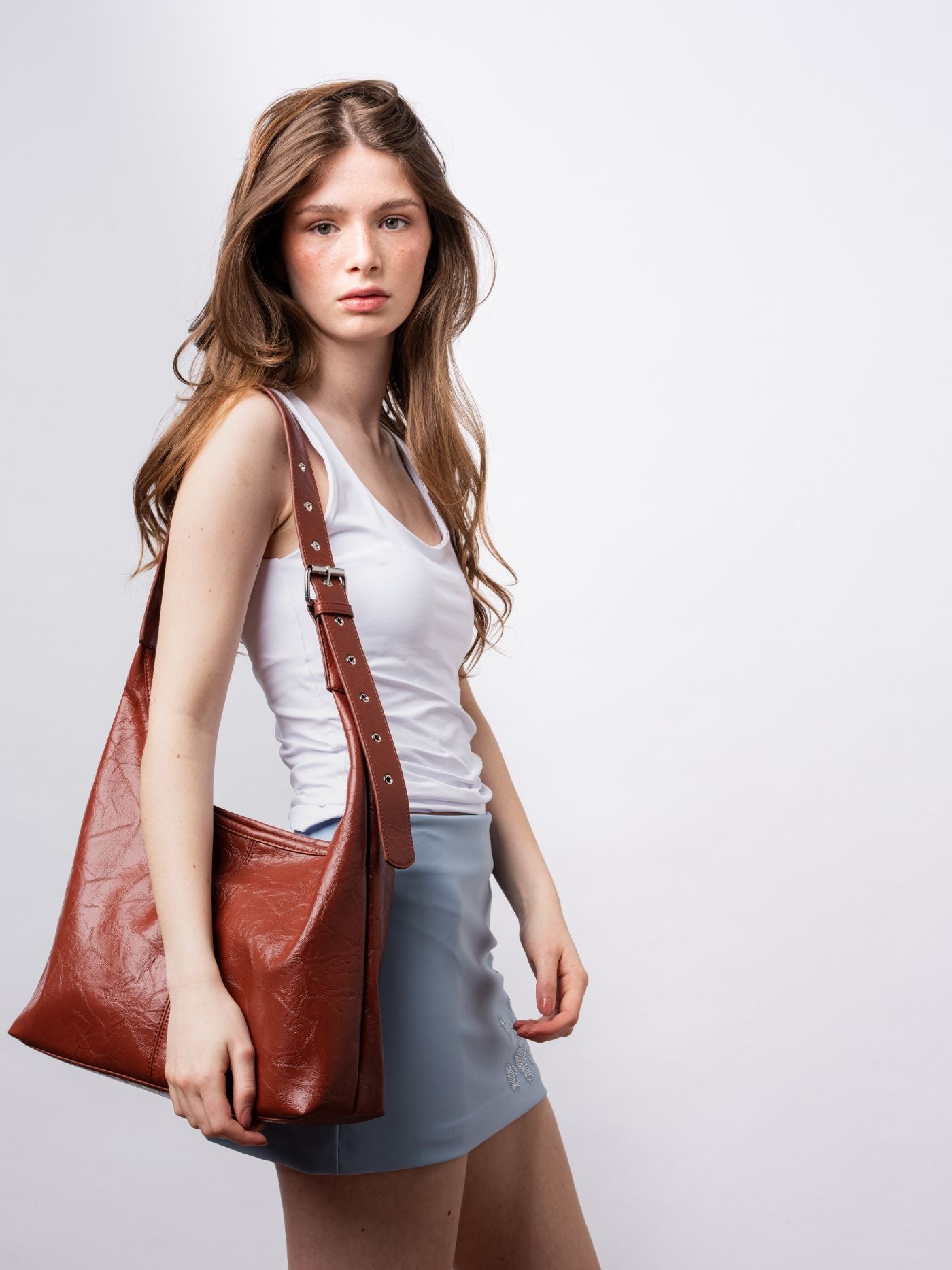 Crossbody Scarlett Distressed Leather Tote