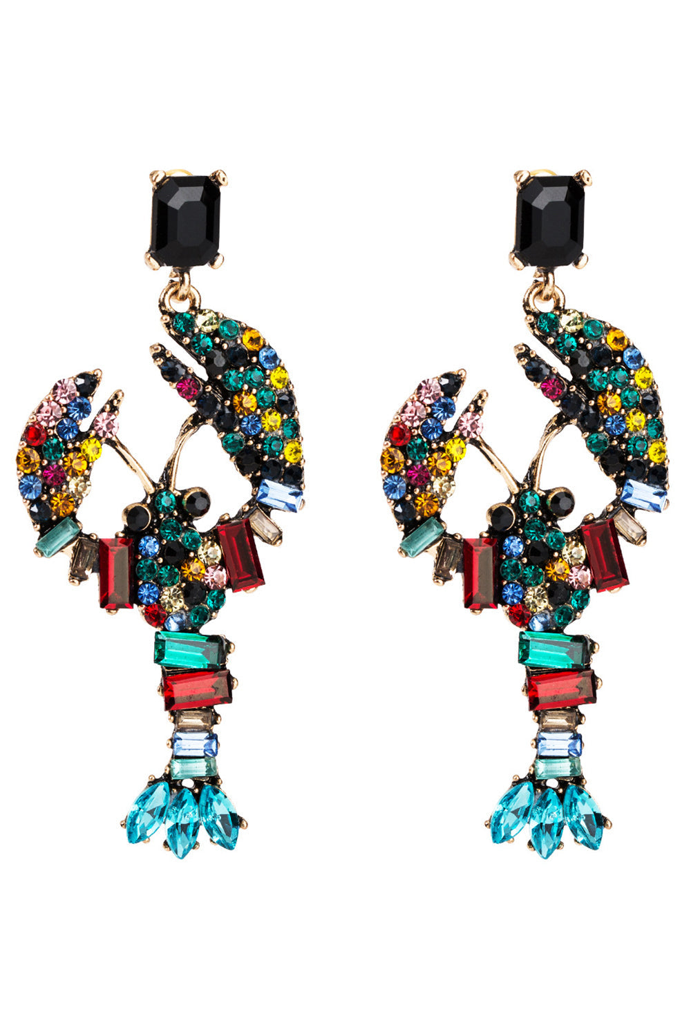 Colorful Lobster Beaded Earrings
