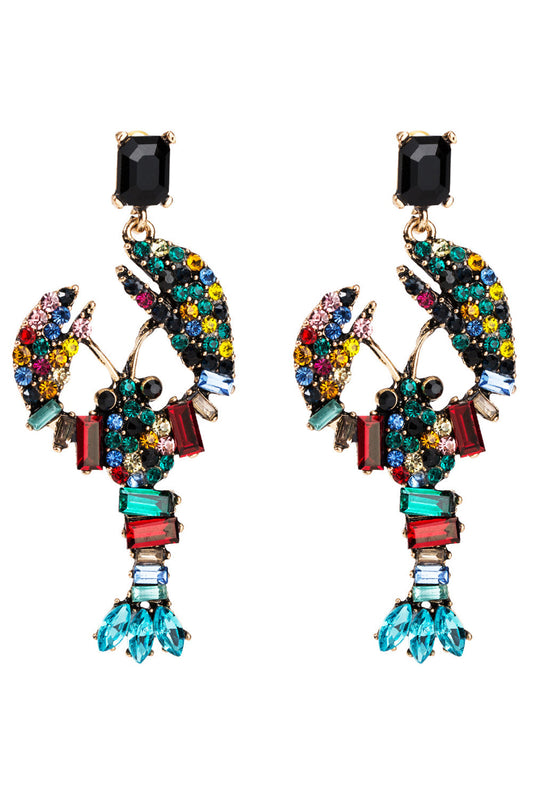 Colorful Lobster Beaded Earrings