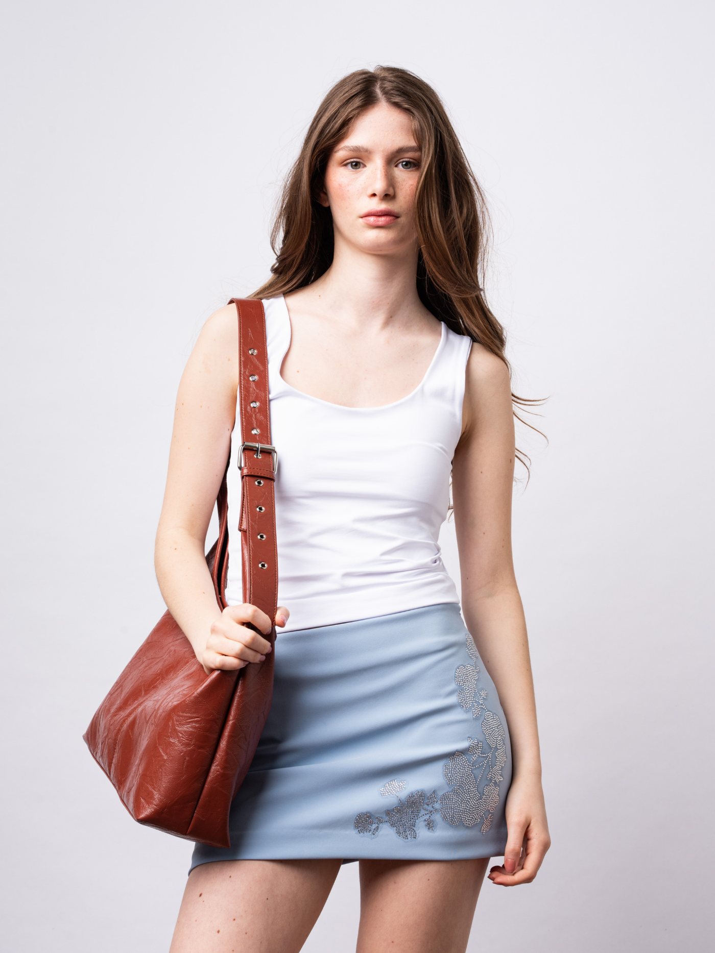 Crossbody Scarlett Distressed Leather Tote
