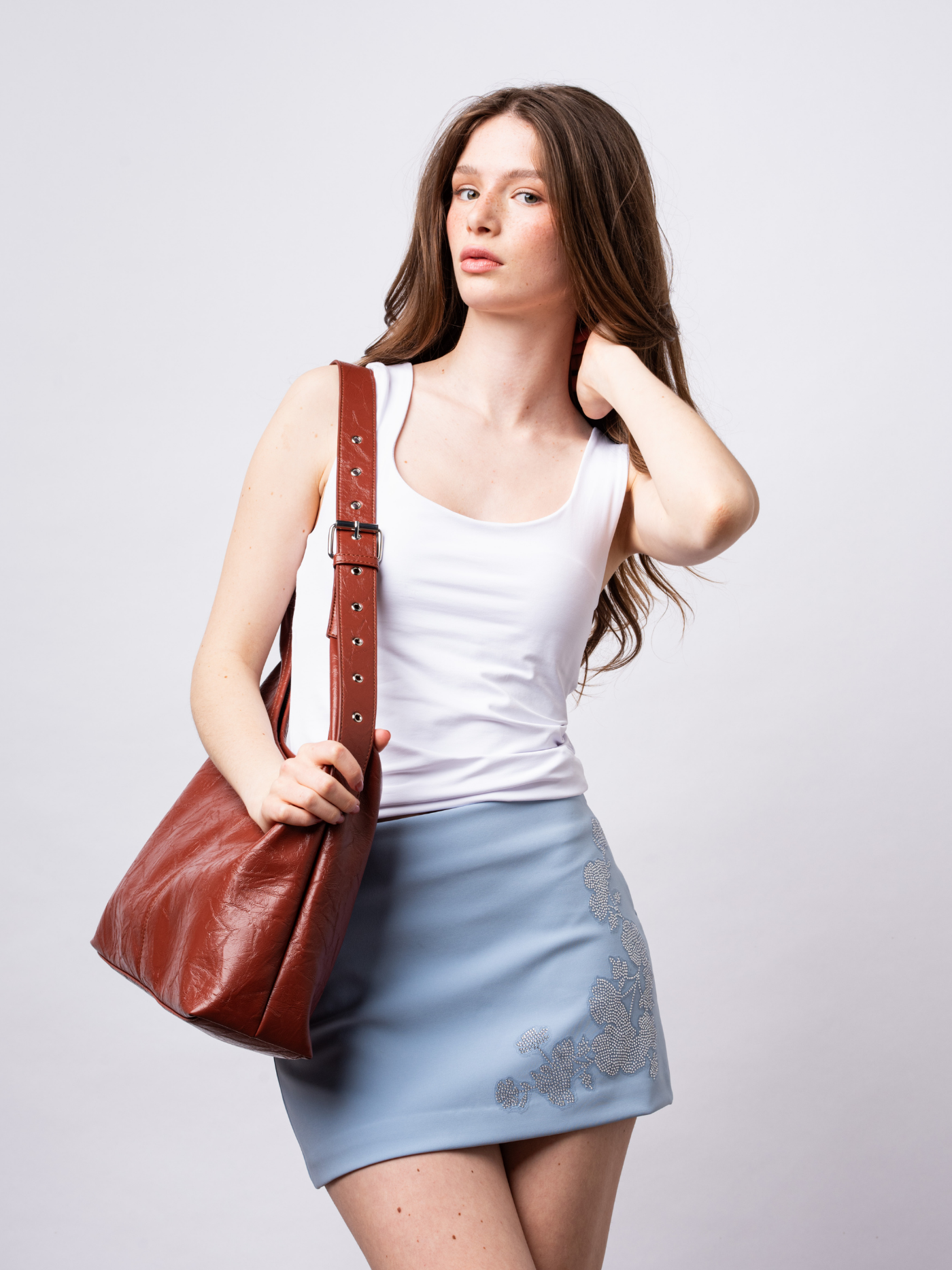 Crossbody Scarlett Distressed Leather Tote