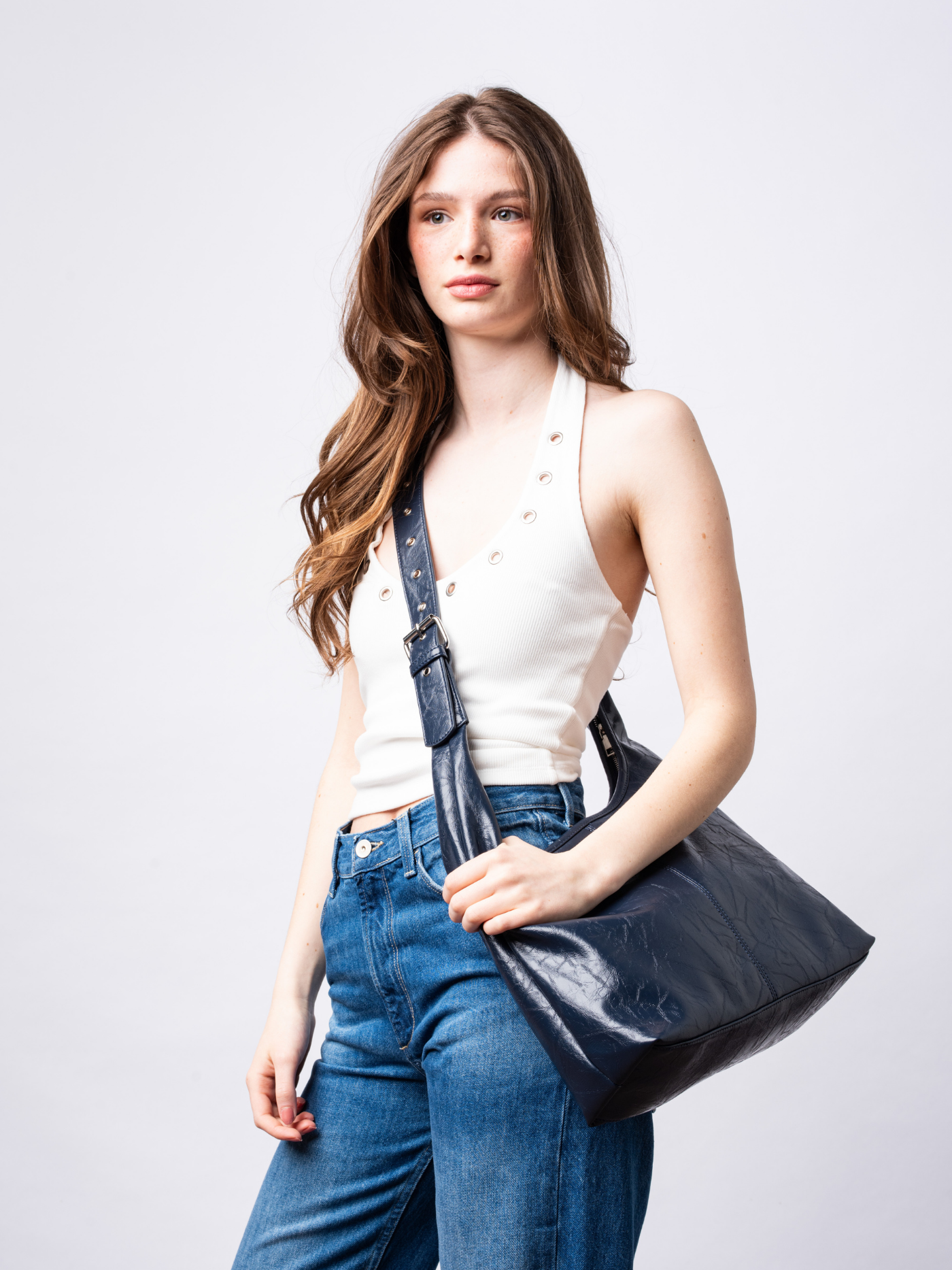 Crossbody Scarlett Distressed Leather Tote