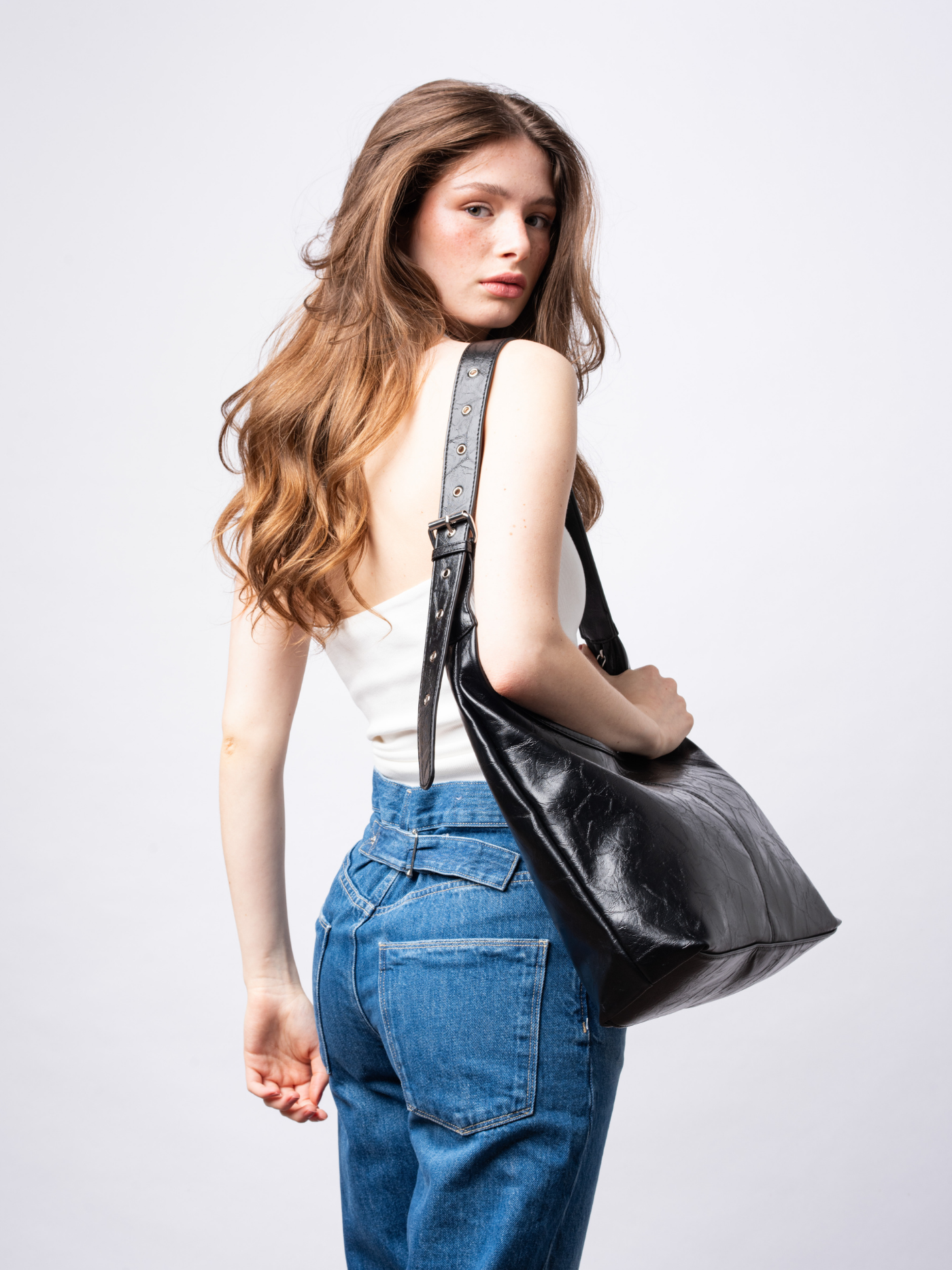 Crossbody Scarlett Distressed Leather Tote