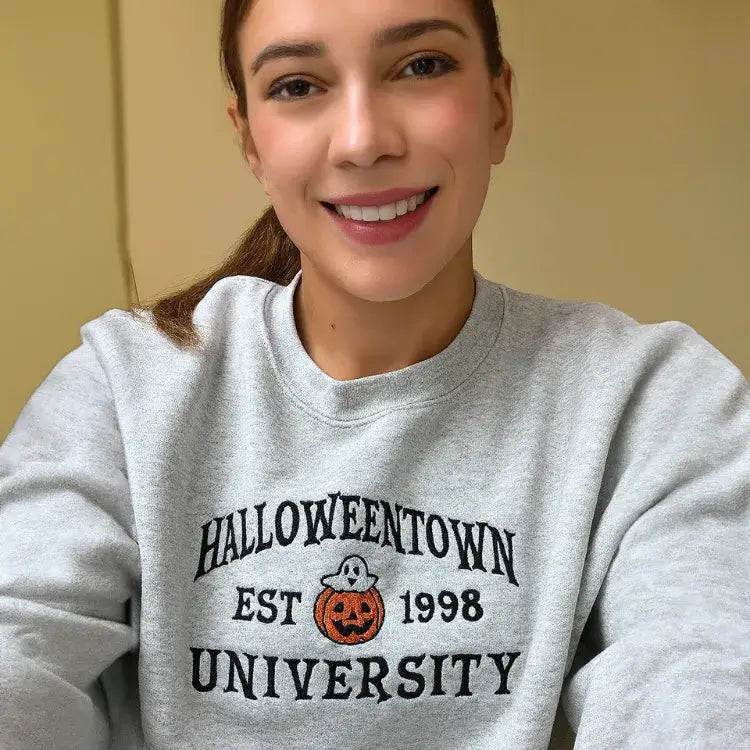 Embroidered Vintage Halloweentown University 1998 Sweatshirt or Hoodie, Fall Autumn, Halloween Sweater
