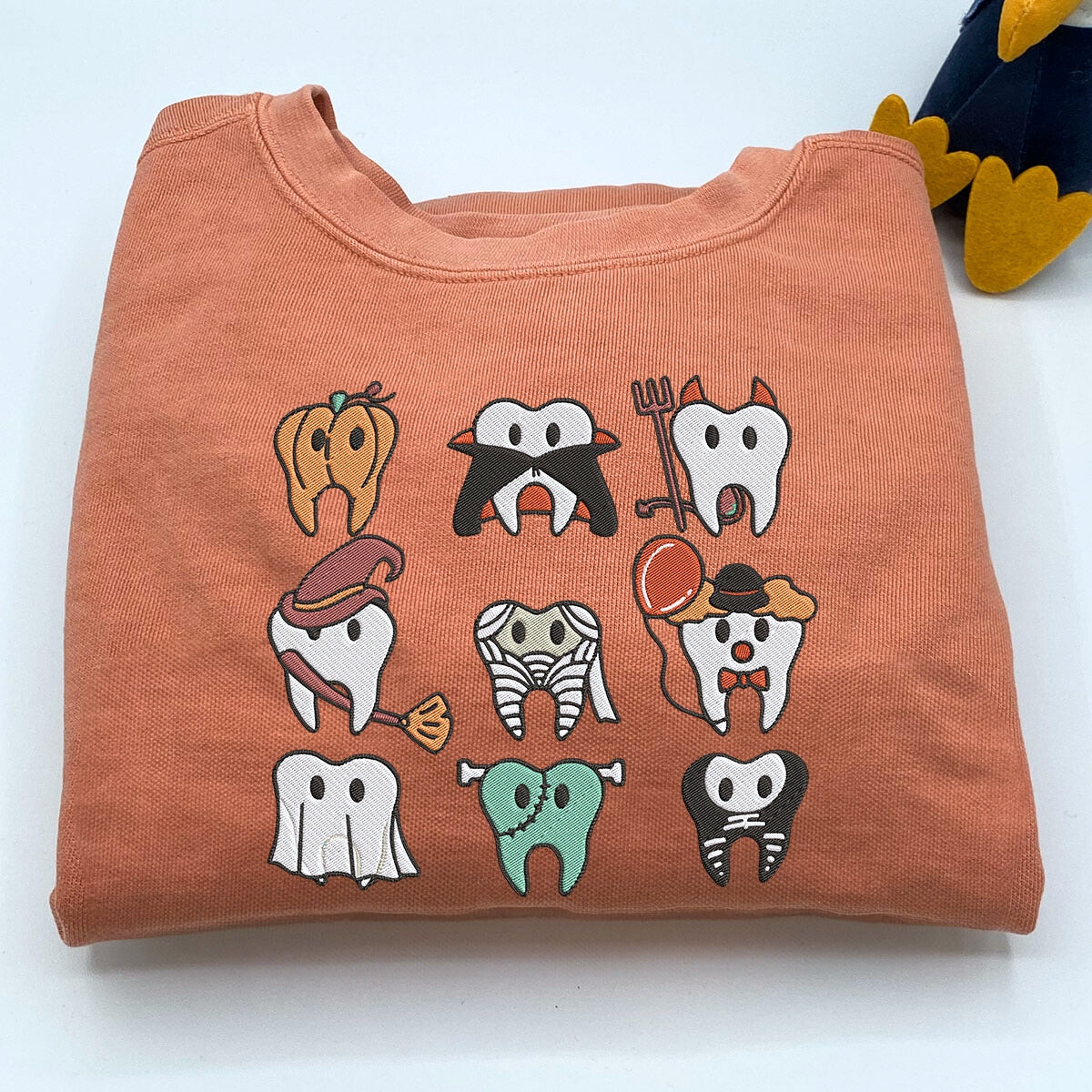 Embroidered Spooky Halloween Dentist Teeth T-Shirt or Sweatshirt
