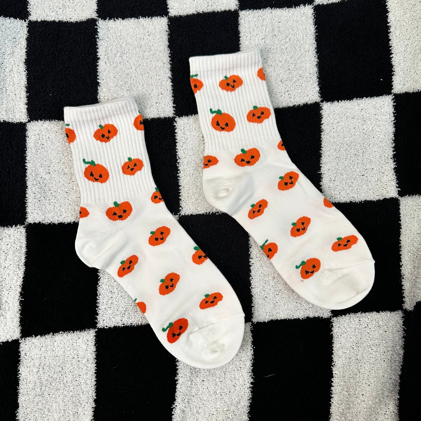 Halloween Jack-O-Lantern Socks