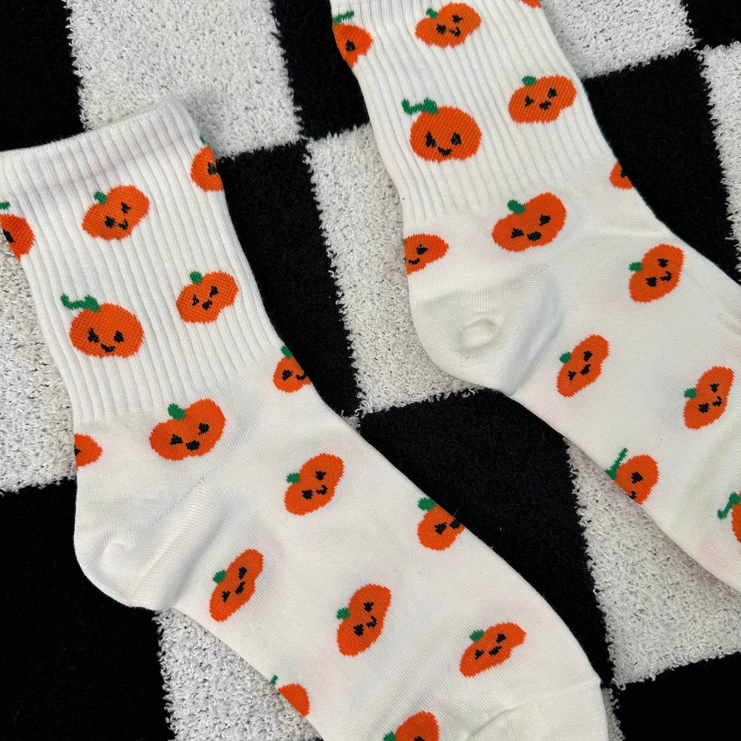 Halloween Jack-O-Lantern Socks