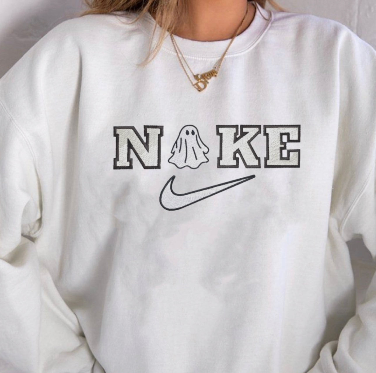 Ghost Embroidered Crewneck