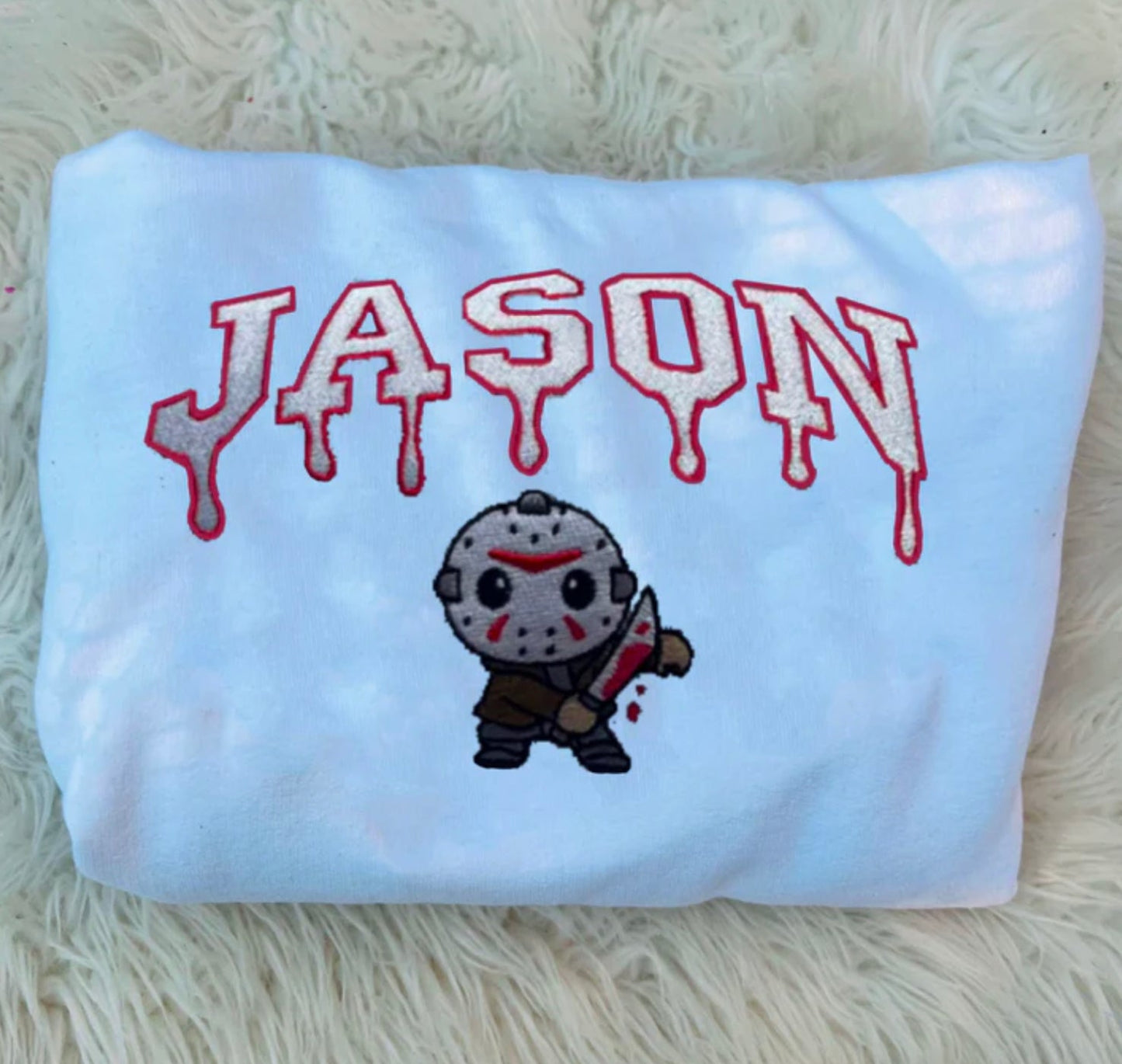 Jason Drip Embroidered Crewneck