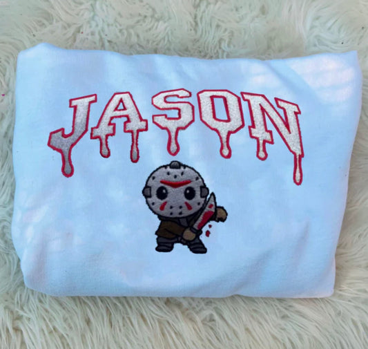 Jason Drip Embroidered Crewneck