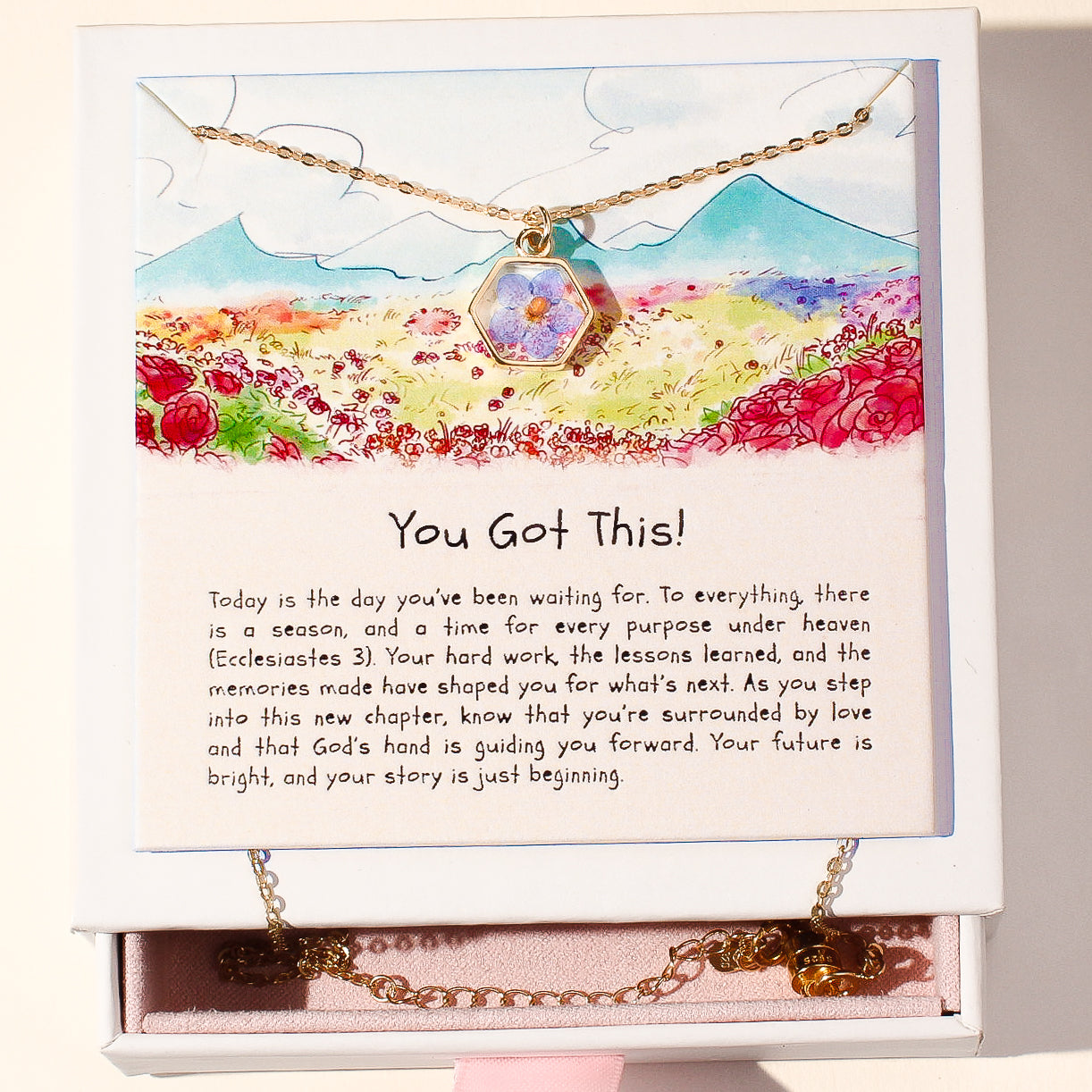 Your Season Is Here - Pressed Flower Necklace