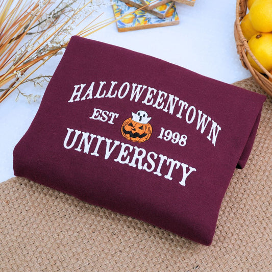 Halloweentown University Fall Shirt, Sweatshirt or Hoodie, Embroidered Halloween Gift, Spooky Season