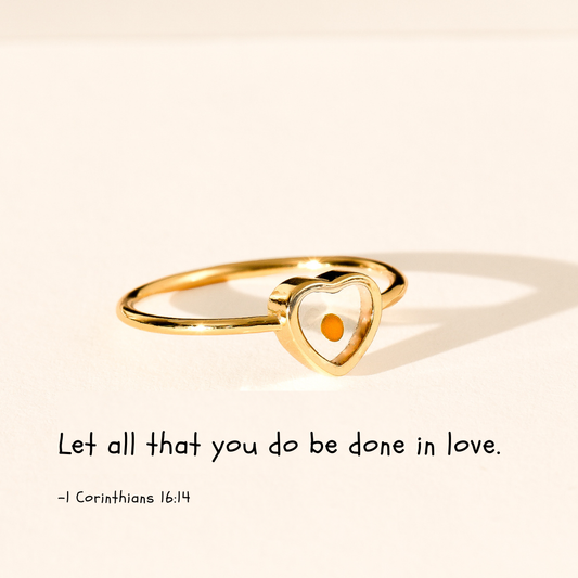 Do everything in love - Sterling Ring
