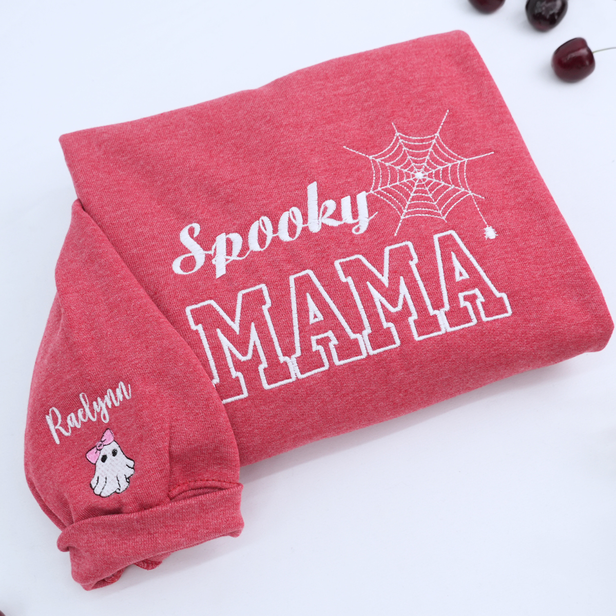 Custom Spooky Mama T-Shirt, Sweatshirt Or Hoodie, Fall Sweatshirt, Embroidered Gift for Mama, Halloween Gift for Moon